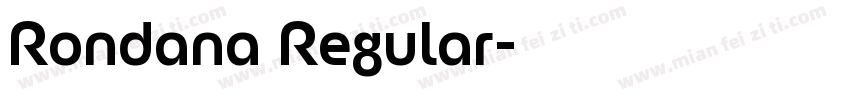 Rondana Regular字体转换